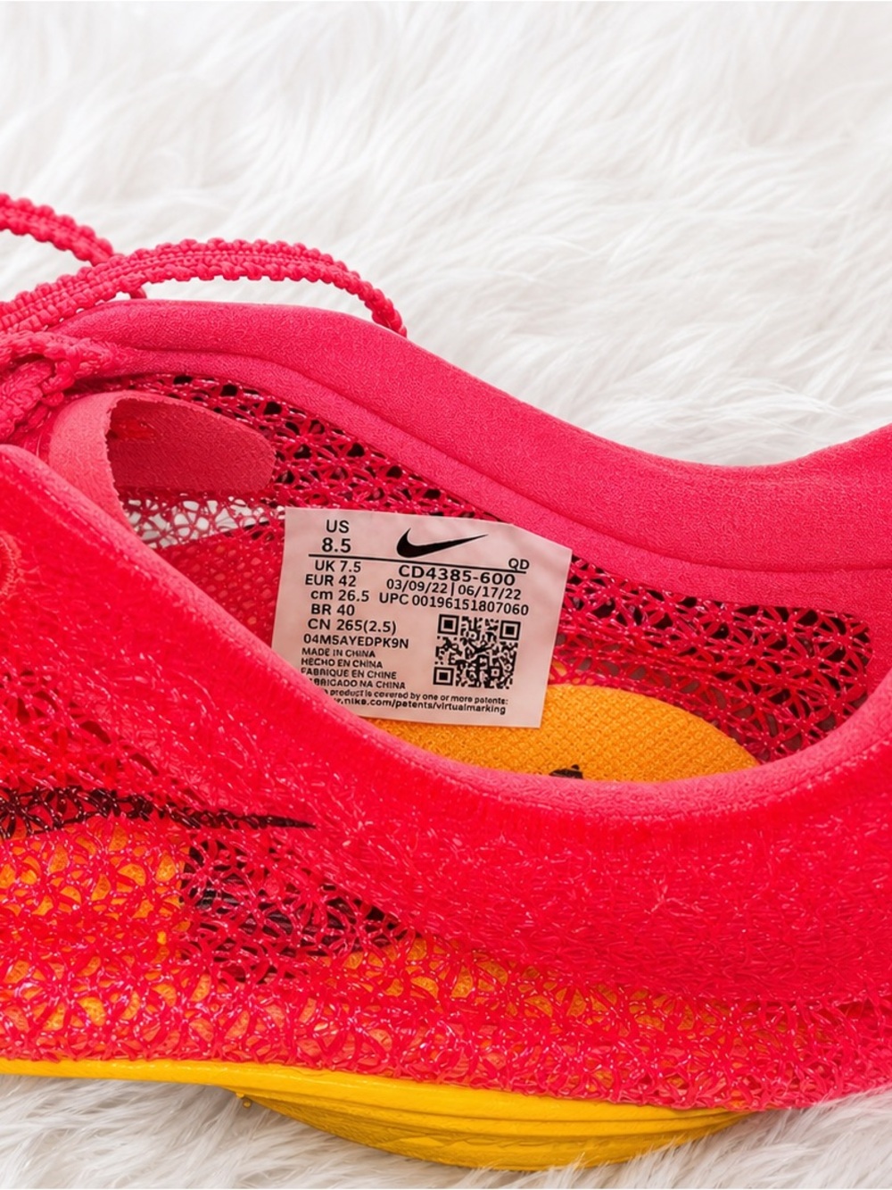 Nike Air Zoom Victory Women’s 8.5 Track Spikes Hyper Pink AtomKnit Racing Shoes - Picture 7 of 7